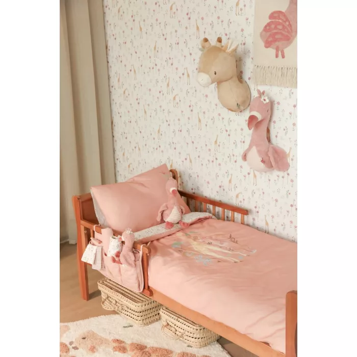 Lenjerie de Pătuț Reversibilă, Print Girafă și Safari
