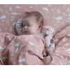 Husa din bumbac pentru pilota - 80 x 80 cm - Ocean Pink - Little Dutch