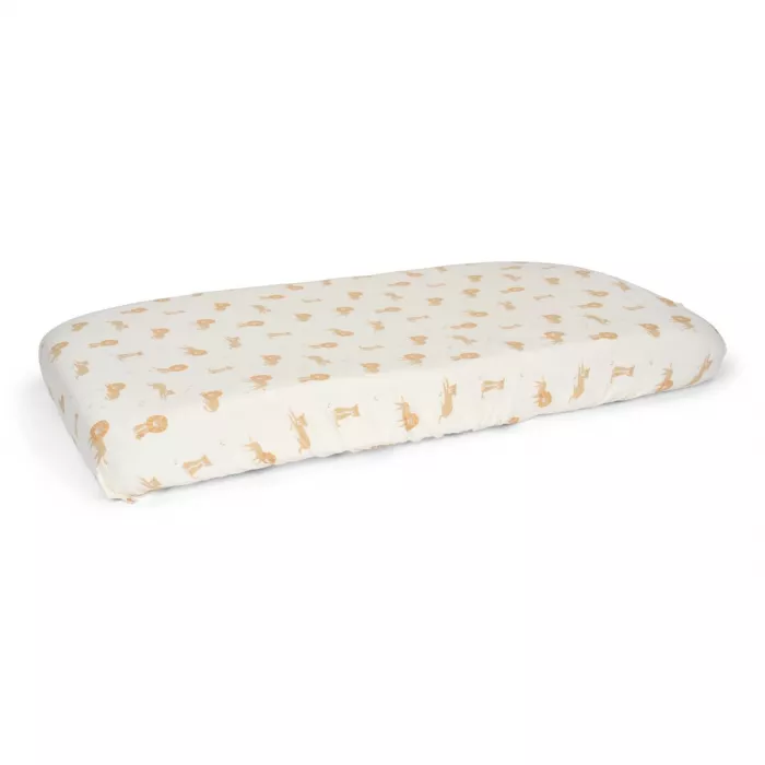 Cearsaf cu elastic pentru patut din bumbac organic - Leo Safari - Little Dutch