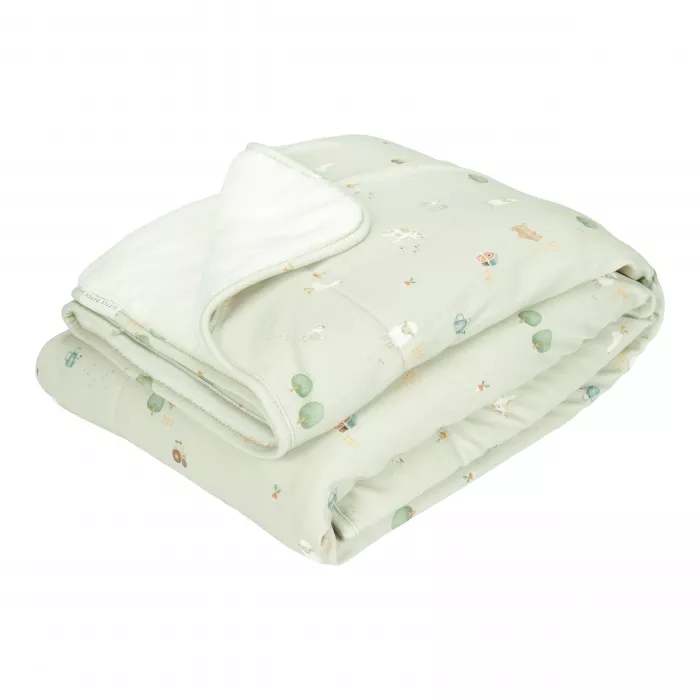 Patura din bumbac dublata cu plus - Little Farm - Little Dutch