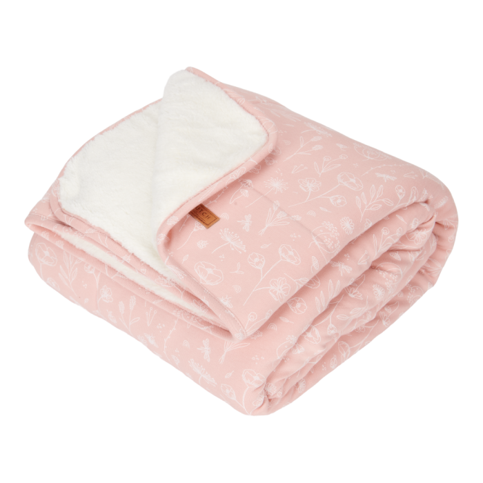 Patura pentru copii din bumbac dublata cu plus - Pure & Soft - Wild Flowers Pink - Little Dutch Patura pentru copii din bumbac dublata cu plus - Pure & Soft - Wild Flowers Pink - Little Dutch