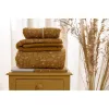 Patura pentru copii din bumbac dublata cu plus - Pure & Soft - Wild Flowers Ochre - Little Dutch