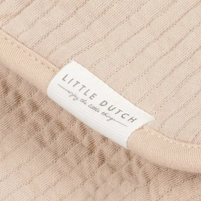 Patura din bumbac dublata cu plus - Pure Beige - Little Dutch