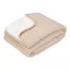 Patura din bumbac dublata cu plus - Pure Beige - Little Dutch