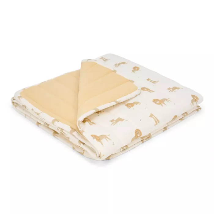 Patura matlasata din bumbac organic - Safari Leo - Little Dutch
