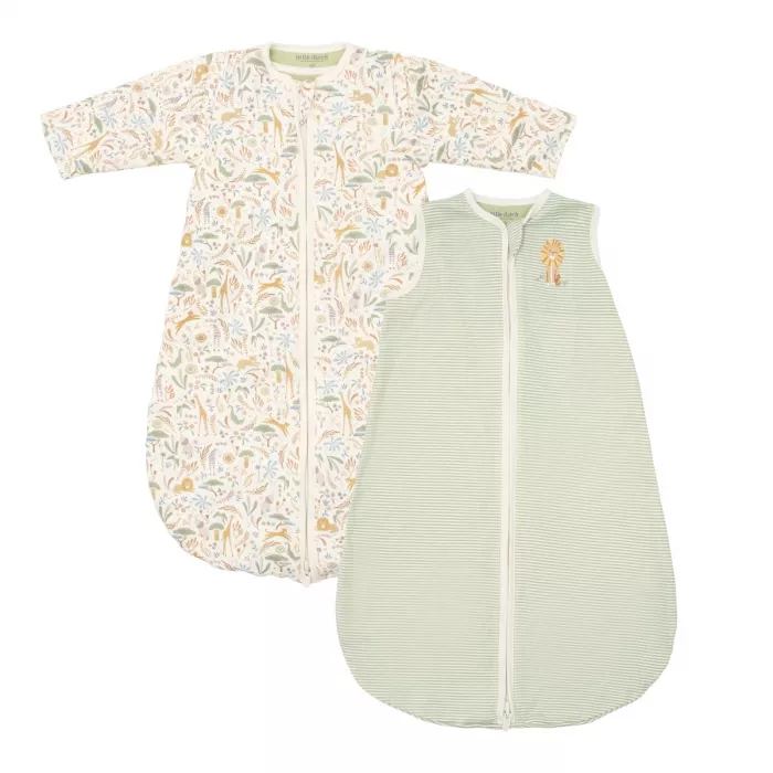 Sac de dormit 2 in 1 pentru 4 anotimpuri din bumbac organic - Safari Wonders - Little Dutch