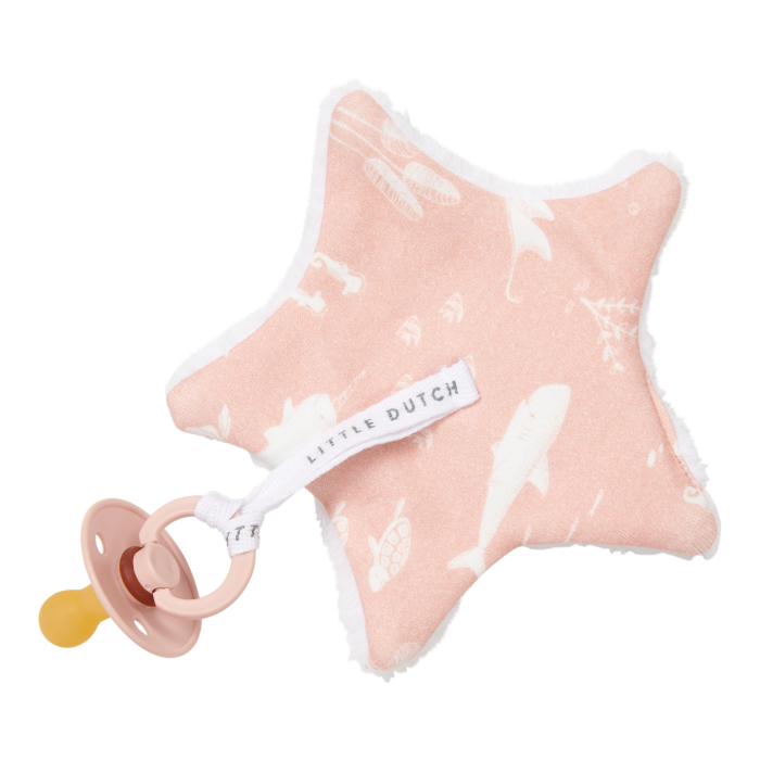 Suport pentru suzeta - steluta - Ocean Pink - Little Dutch Suport pentru suzeta - steluta - Ocean Pink - Little Dutch