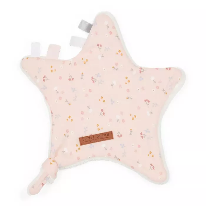 Doudou comforter pentru bebelusi - steluta - Little Pink Flowers - Little Dutch