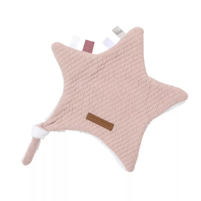 Doudou comforter pentru bebelusi - steluta - Pure Pink - Little Dutch