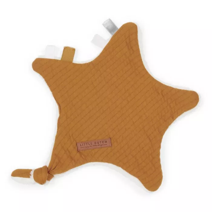 Doudou comforter pentru bebelusi - steluta - Pure Ochre Spice - Little Dutch