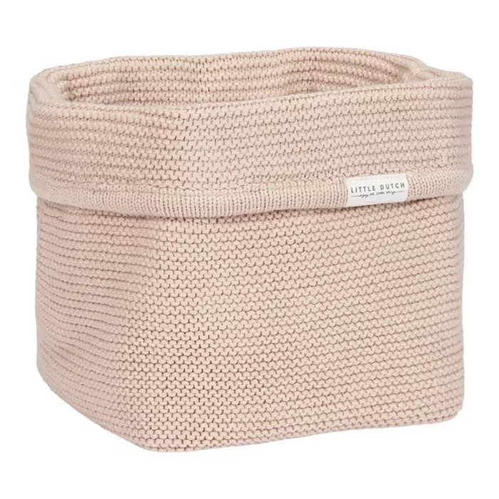 Cos de depozitare din tricot de bumbac organic - mic - Beige - Little Dutch