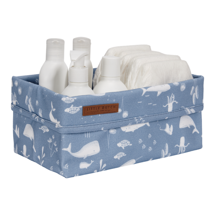 Cos de depozitare din bumbac - Ocean Blue - Little Dutch Cos de depozitare din bumbac - Ocean Blue - Little Dutch