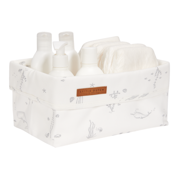 Cos de depozitare din bumbac - Ocean White - Little Dutch Cos de depozitare din bumbac - Ocean White - Little Dutch