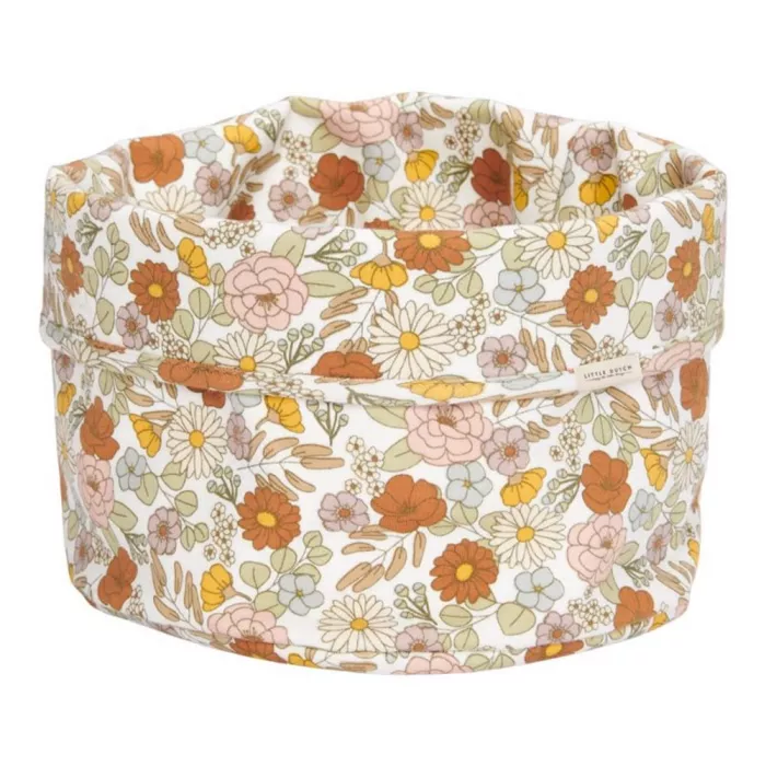 Cos de depozitare rotund pentru comoda de infasat - Vintage Little Flowers - Little Dutch