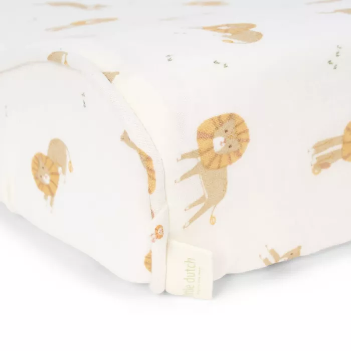 Husa pentru salteluta pentru schimbat scutece din bumbac organic - Leo Safari - Little Dutch