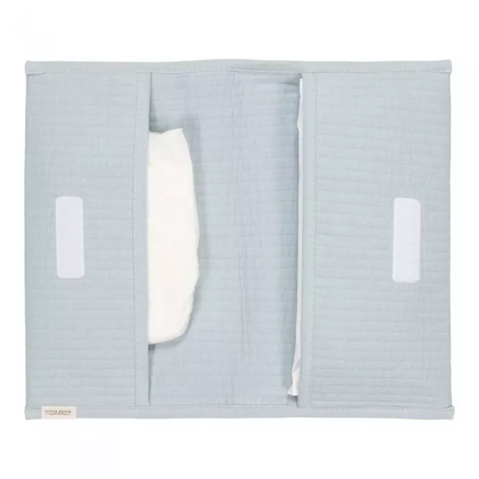 Plic pentru scutece si servetele umede - Pure Soft Blue - Little Dutch