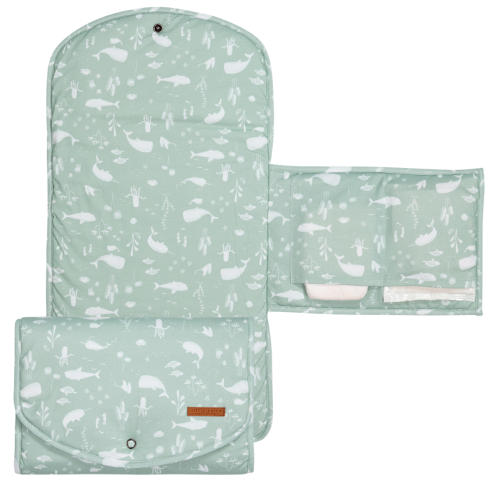 Salteluta portabila pentru schimbat scutece - Ocean Mint - Little Dutch Salteluta portabila pentru schimbat scutece - Ocean Mint - Little Dutch