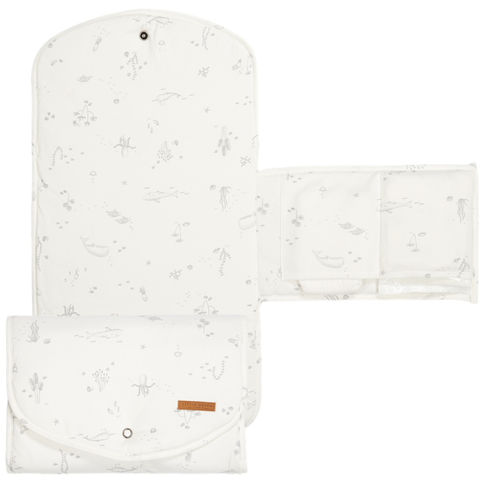 Salteluta portabila pentru schimbat scutece - Ocean White - Little Dutch Salteluta portabila pentru schimbat scutece - Ocean White - Little Dutch