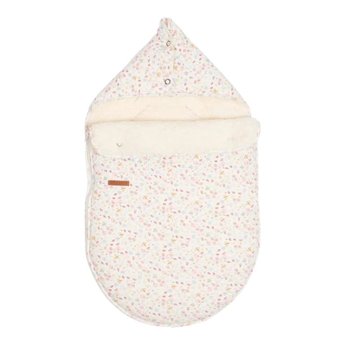 Sac pentru carucior si scoica auto - Flowers & Butterflies - Little Dutch