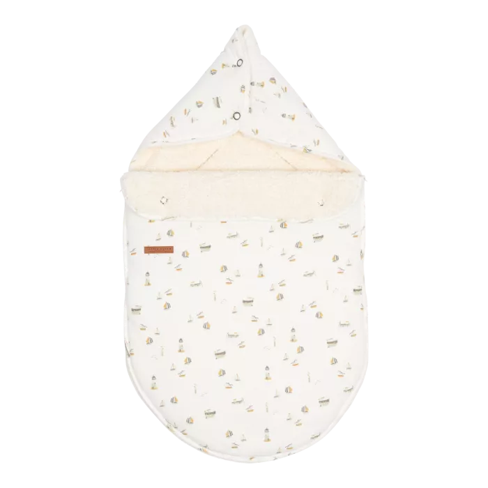 Sac pentru scaunul/scoica auto 0+ - Sailors Bay White - Little Dutch