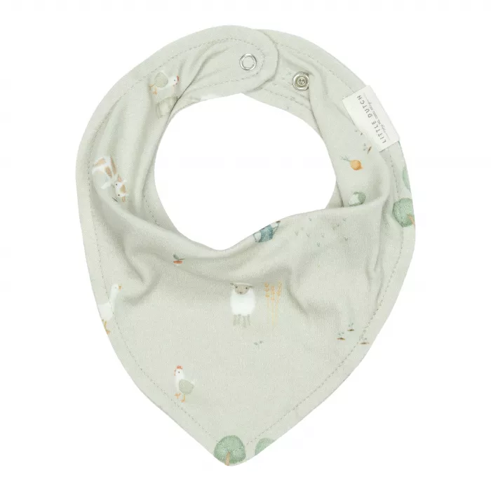 Baveta bandana dublata din bumbac - Little Farm - Little Dutch