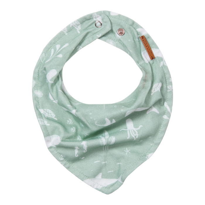 Baveta bandana dublata - Ocean Mint - Little Dutch Baveta bandana dublata - Ocean Mint - Little Dutch