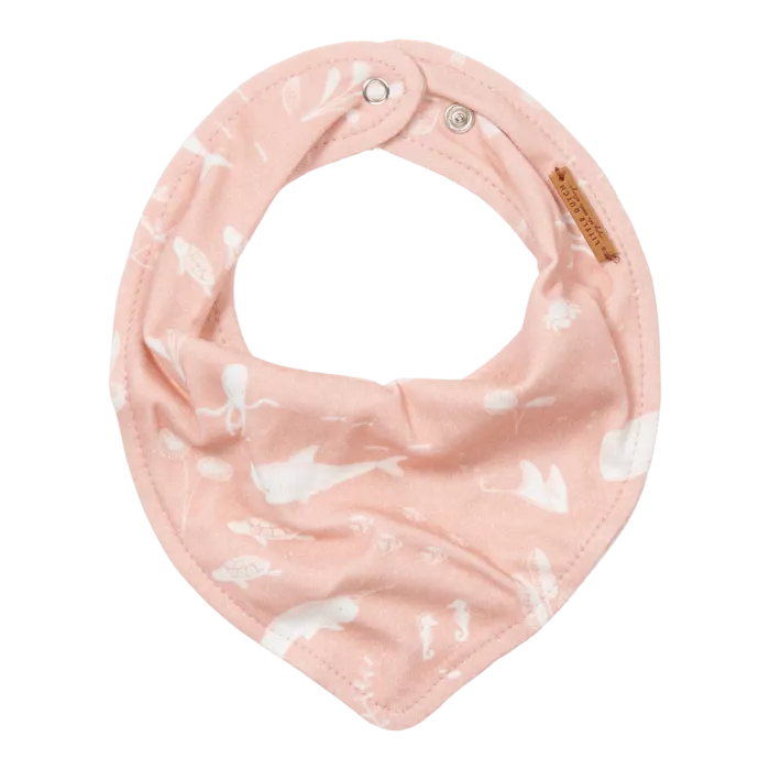 Baveta bandana dublata - Ocean Pink - Little Dutch