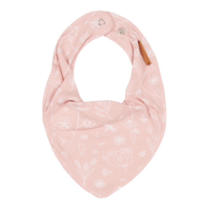 Baveta bandana dublata - Wild Flowers Pink - Little Dutch Baveta bandana dublata - Wild Flowers Pink - Little Dutch