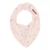 Baveta bandana dublata - Little Pink Flowers - Little Dutch