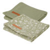 Muselina din bumbac - set 2 bucati - Wild Flowers Olive/ Pure Olive - Little Dutch Muselina din bumbac - set 2 bucati - Wild Flowers Olive/ Pure Olive - Little Dutch