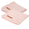 Muselina din bumbac - set 2 bucati - Wild Flowers Pink/Pure Pink - Little Dutch Muselina din bumbac - set 2 bucati - Wild Flowers Pink/Pure Pink - Little Dutch