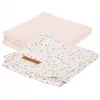 Muselina din bumbac - set 2 bucati - Pure Soft Pink / Flowers & Butterflies - Little Dutch