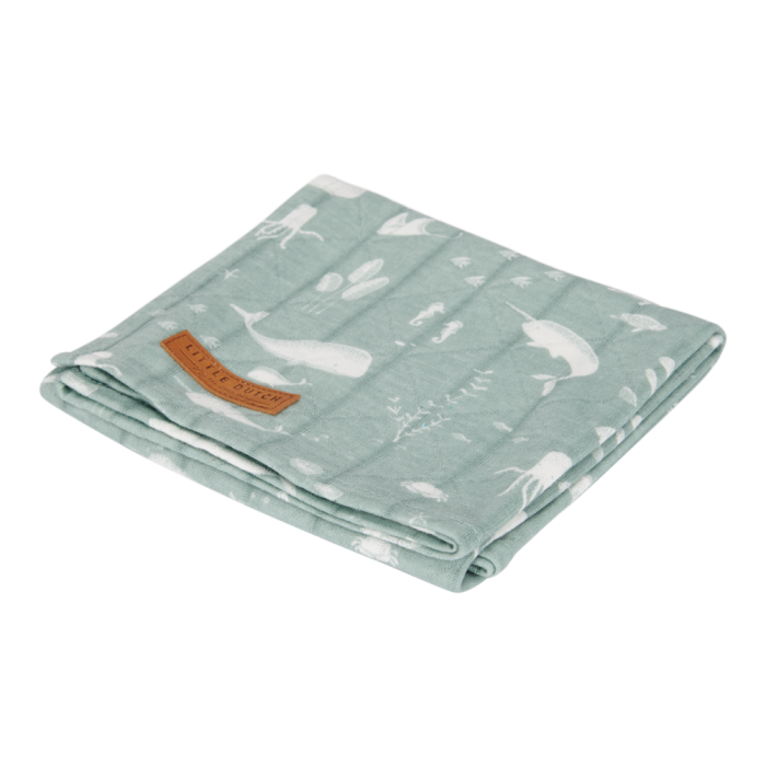 Muselina din bumbac - 120 x 120 cm - Ocean Mint - Little Dutch Muselina din bumbac - 120 x 120 cm - Ocean Mint - Little Dutch