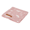 Muselina din bumbac - 120 x 120 cm - Ocean Pink - Little Dutch
