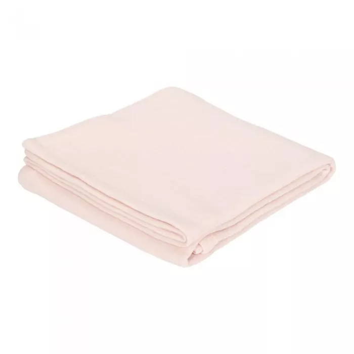Muselina din bumbac - 120 x 120 cm - Pure Soft Pink - Little Dutch