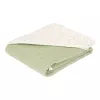 Prosop cu gluga din bumbac organic pentru bebelusi - 75 x 75 cm - Blueberry Leaves - Little Dutch