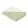 Prosop cu gluga din bumbac organic pentru bebelusi - 75 x 75 cm - Blueberry Leaves - Little Dutch