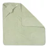 Prosop cu gluga din bumbac organic pentru bebelusi - 75 x 75 - Green Crocodil - Little Dutch