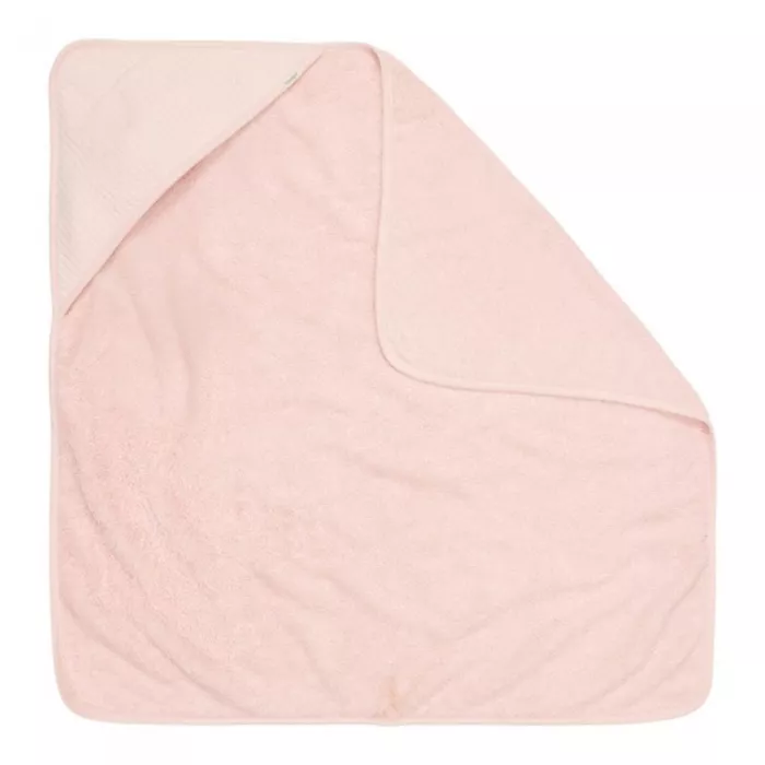 Prosop cu gluga - 75 x 75 cm - Pure Soft Pink - Little Dutch