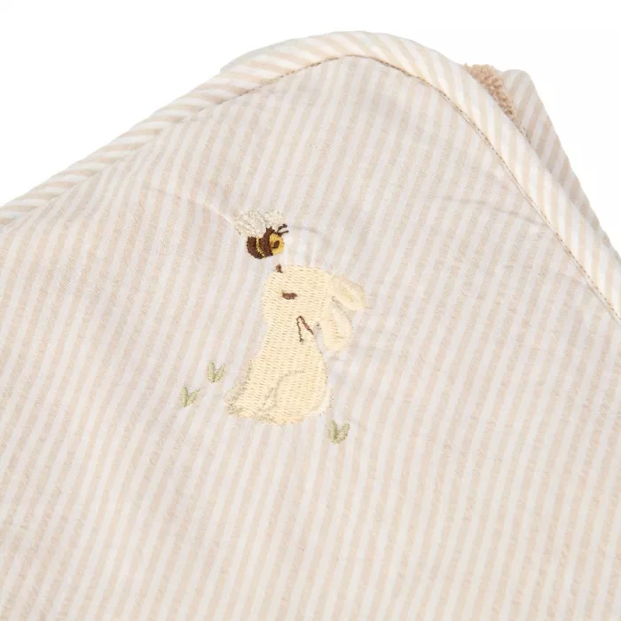 Prosop cu gluga - Bunny - 75 x 75 cm - Newborn Naturals - Little Dutch