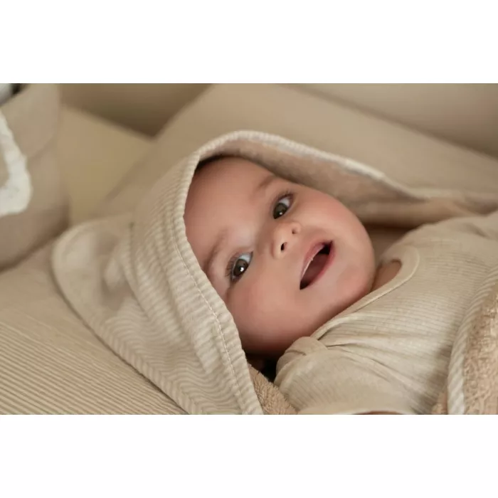Prosop cu gluga - Bunny - 75 x 75 cm - Newborn Naturals - Little Dutch