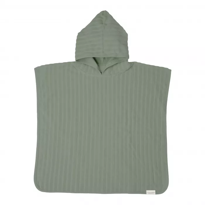 Poncho pentru plaja din bumbac - Olive - Little Dutch