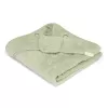 Prosop cu gluga din bumbac organic pentru bebelusi - 100 x 100 - Green Crocodil - Little Dutch