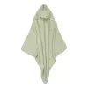 Prosop cu gluga din bumbac organic pentru bebelusi - 100 x 100 - Green Crocodil - Little Dutch
