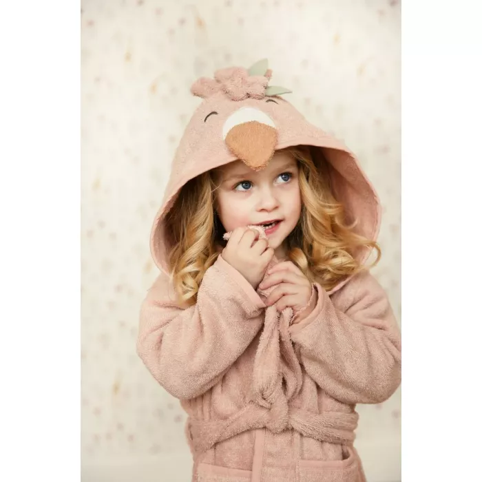 Halat de Baie cu Print Flamingo