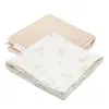 Muselina din bumbac - set 2 bucati - Baby Bunny / Beige - Little Dutch