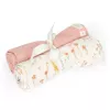 Muselina din bumbac organic - set 2 bucati -  Pink /Blooming Safari - Little Dutch