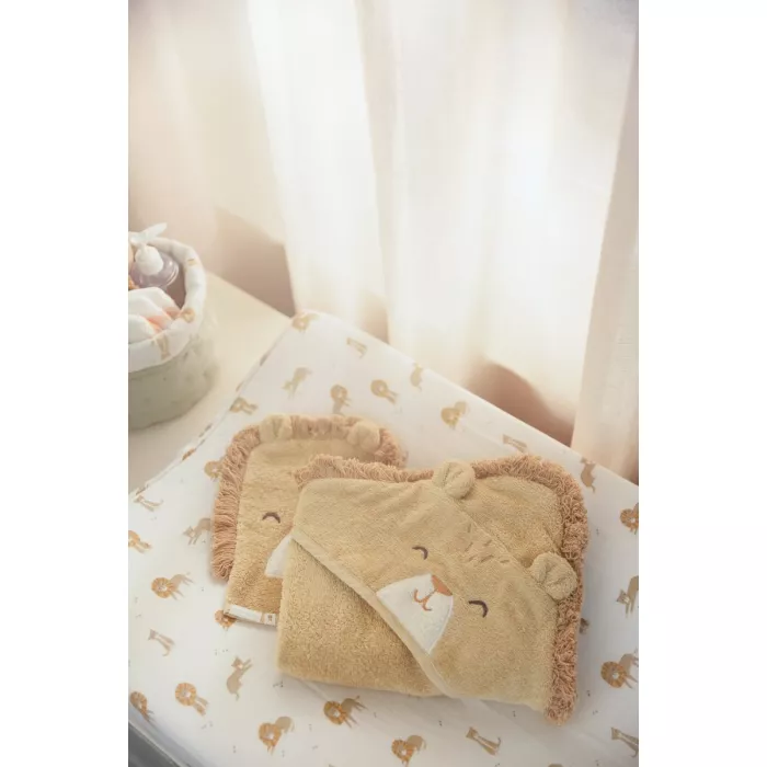 Set cadou din bumbac organic pentru bebelusi - Leo Safari - Little Dutch