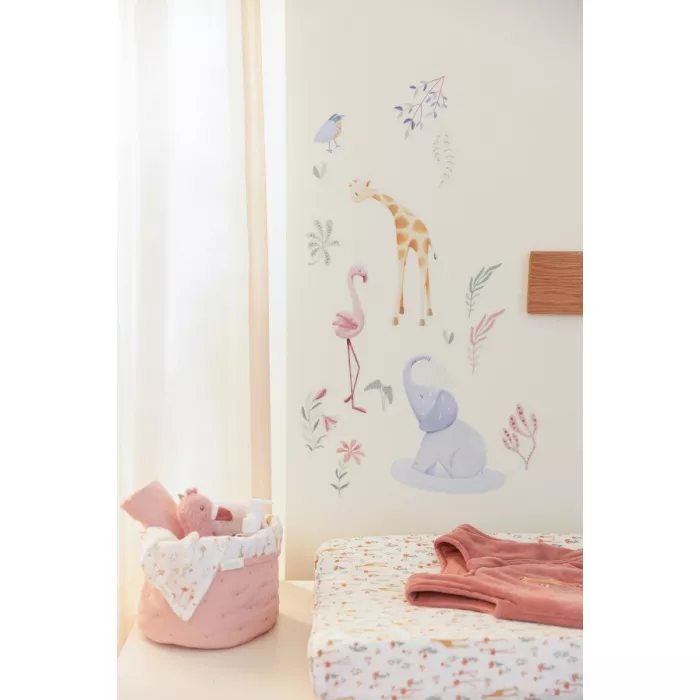 Autocolante pentru perete - Blooming Safari - Little Dutch