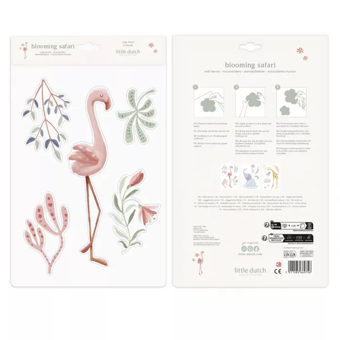 Autocolante pentru perete - Blooming Safari - Little Dutch